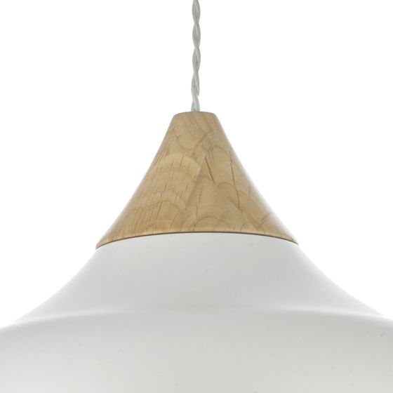 Där Lighting Gaucho 1 Light Pendant White