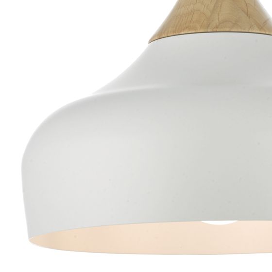 Där Lighting Gaucho 1 Light Pendant White