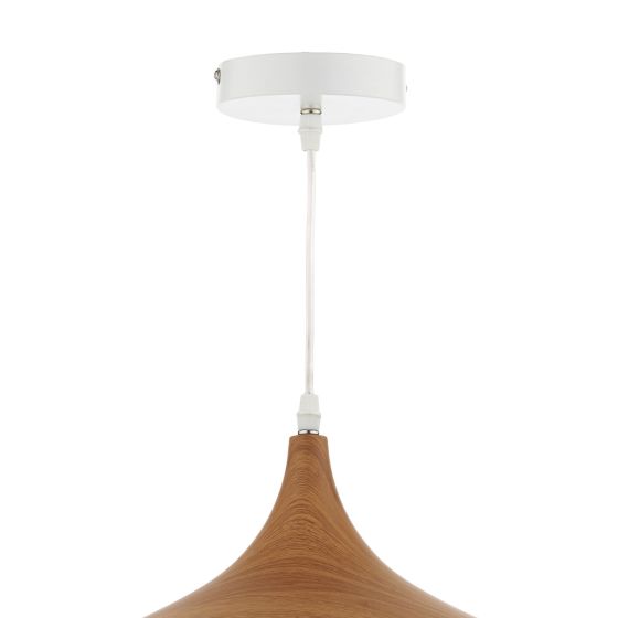Där Lighting Gaucho 1 Light Pendant White Large