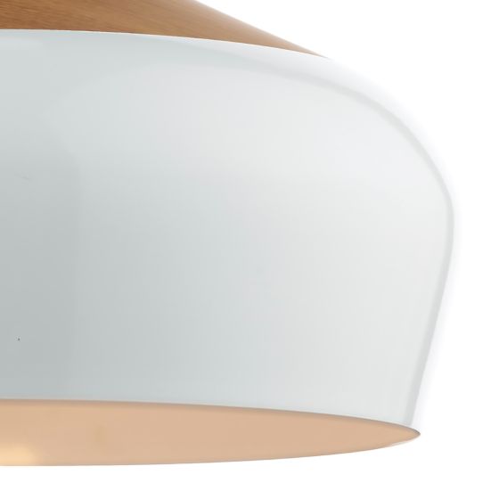 Där Lighting Gaucho 1 Light Pendant White Large