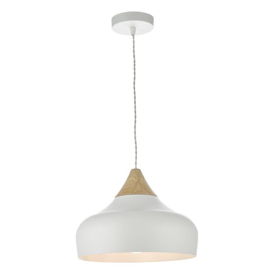 där lighting Gaucho 1 Light Pendant White