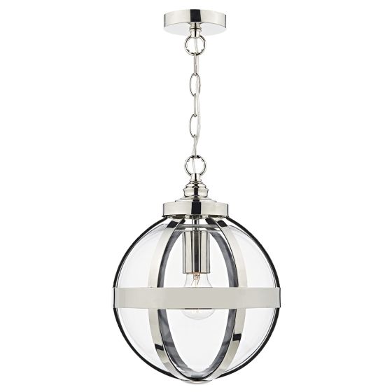 Där Lighting Heath 1 Light Pendant Polished Nickel