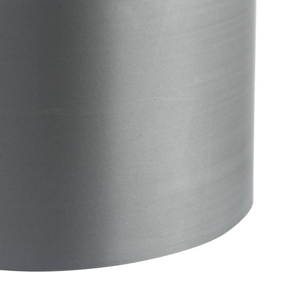 Där Lighting Hilda Grey Faux Silk Drum Shade 12cm