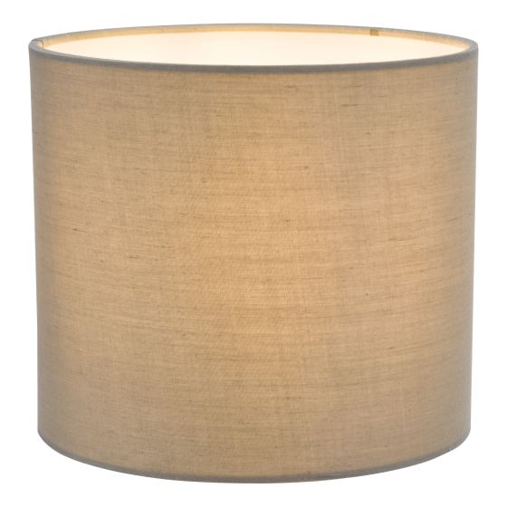 där lighting Ilona Grey Cotton Drum Shade 18cm