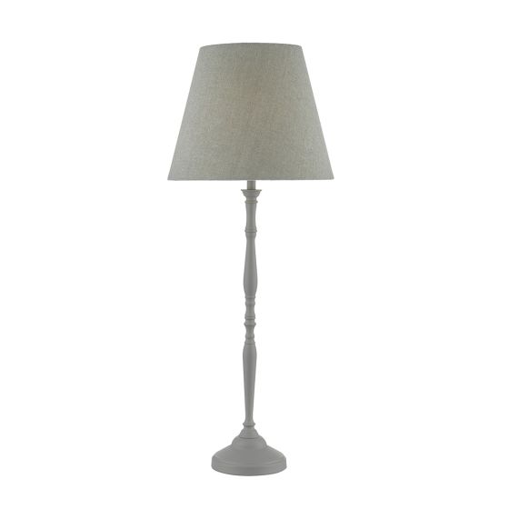 Där Lighting Joanna Table Lamp Grey With Shade