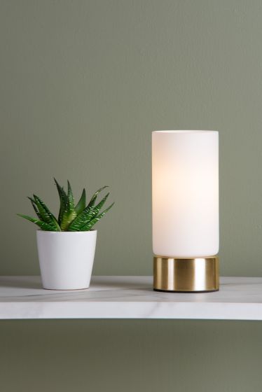 Där Lighting Jot Touch Table Lamp Gold Opal Glass
