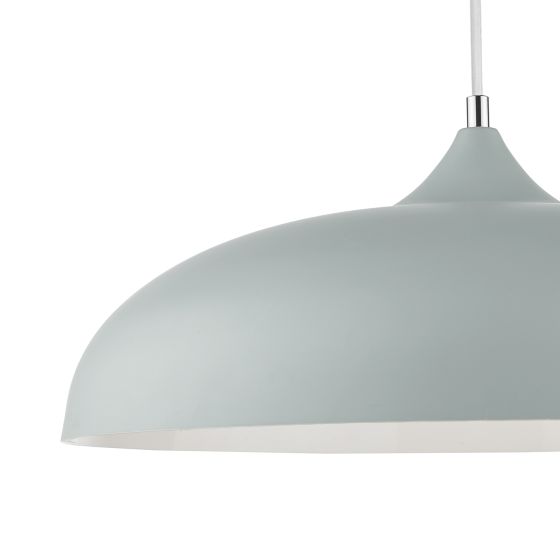 Där Lighting Kaelan 1 Light Pendant Soft Matt Grey