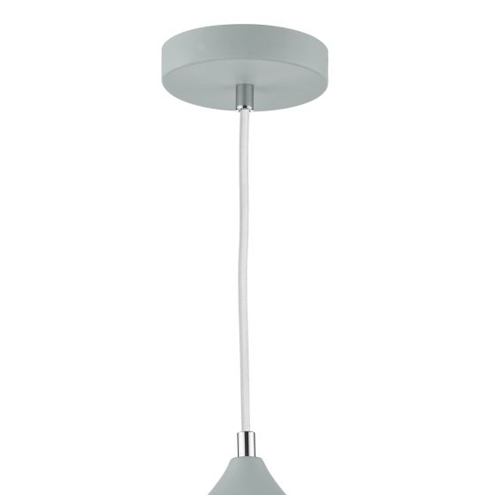 där lighting Kaelan 1 Light Pendant Soft Matt Grey