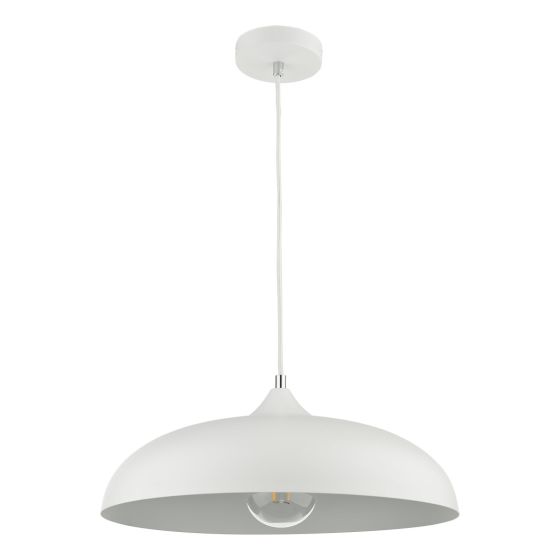 Där Lighting Kaelan 1 Light Single Pendant White