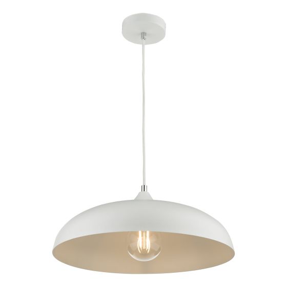Där Lighting Kaelan 1 Light Single Pendant White