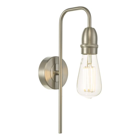 där lighting Kiefer Wall Light Satin Chrome