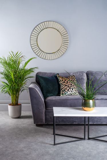 Där Lighting Lahaina Bevelled Round Mirror 80cm