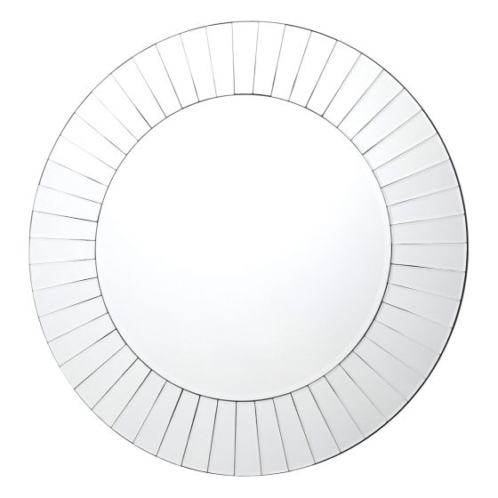 där lighting Lahaina Bevelled Round Mirror 80cm