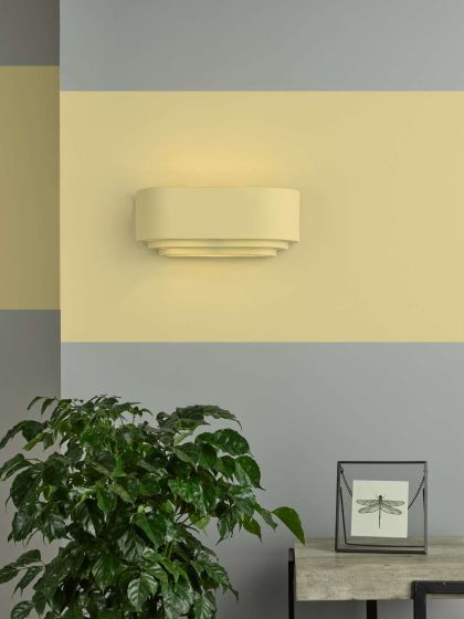 Där Lighting Lando Ceramic Wall Washer White
