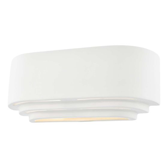 där lighting Lando Ceramic Wall Washer White