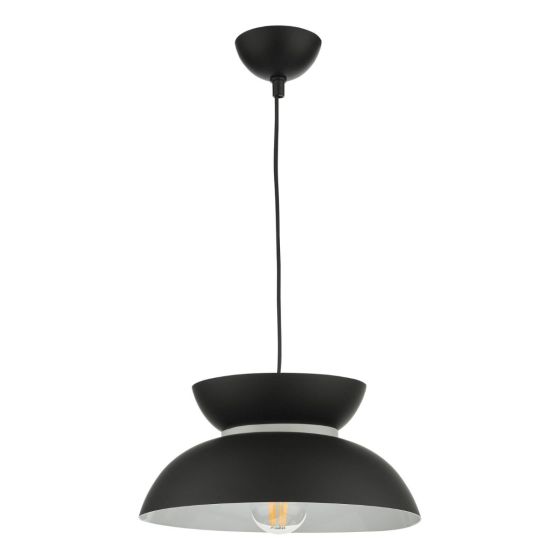Där Lighting Larina Pendant Matt Black White