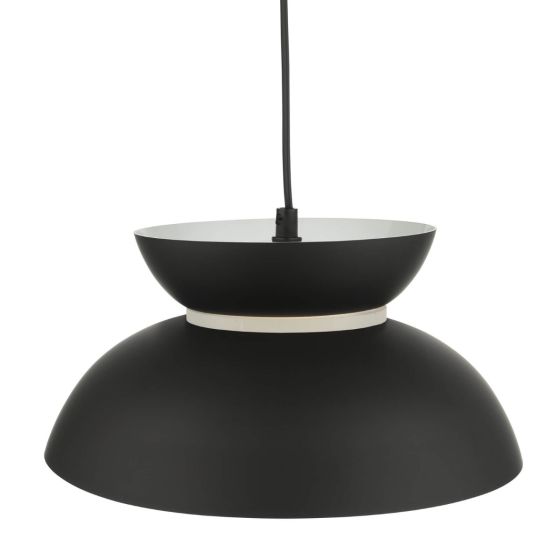 Där Lighting Larina Pendant Matt Black White