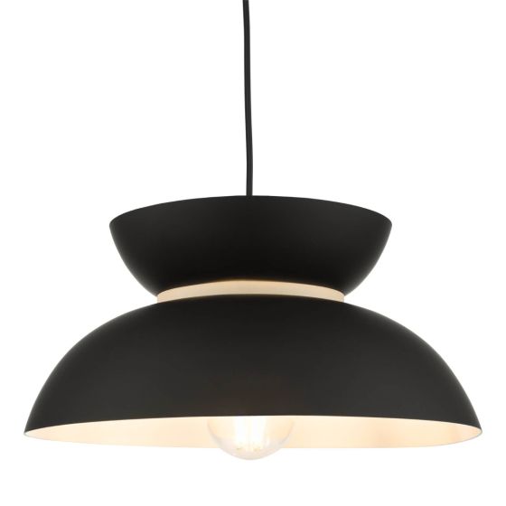 Där Lighting Larina Pendant Matt Black White