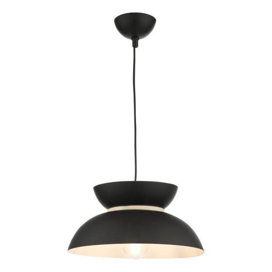 där lighting Larina Pendant Matt Black White