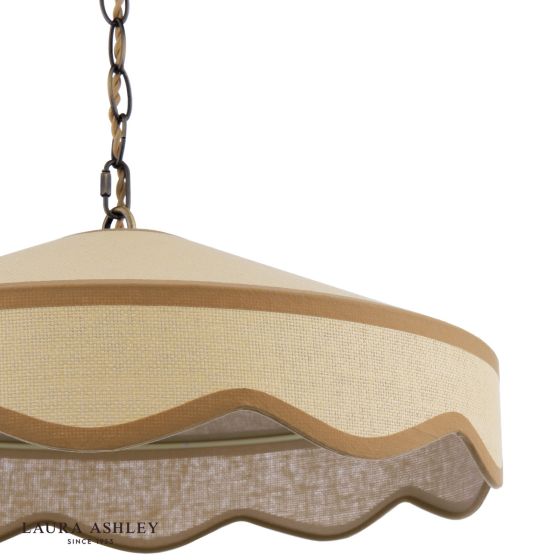 Där Lighting Laura Ashley Buckenham Pendant Rattan