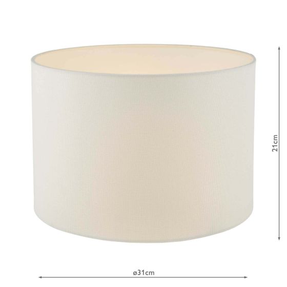 Där Lighting Leandra Table Lamp Shade White 31cm