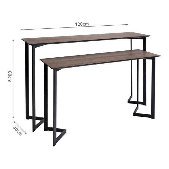 Där Lighting Lulani Nested Console Tables Mocha