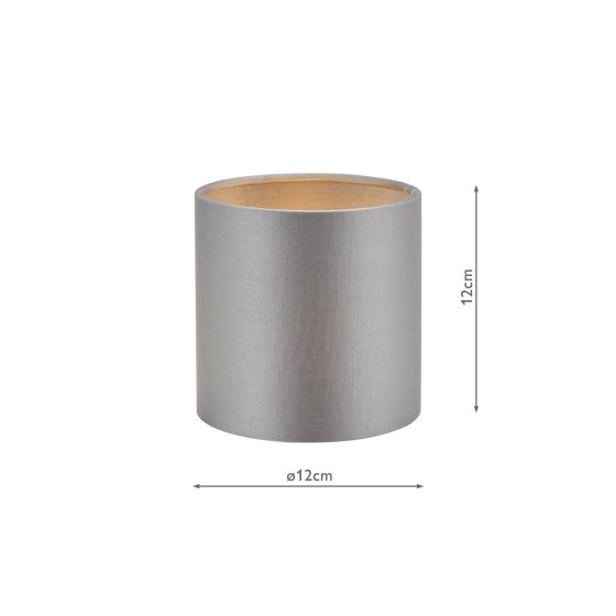 Där Lighting Lyris Grey Cotton Drum Shade 12cm