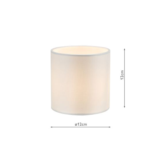 Där Lighting Lyris Ivory Cotton Drum Shade 12cm