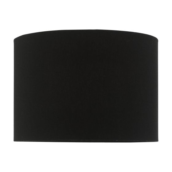där lighting Max Black Cotton Drum Shade 24cm
