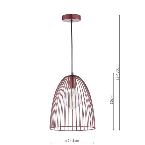 Där Lighting Maya Pendant Satin Purple