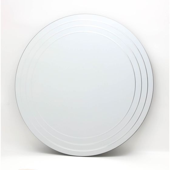 Där Lighting Meora Round Bevelled Mirror 100cm