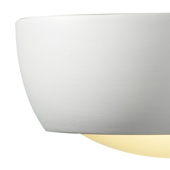 Där Lighting Milo Wall Light White Ceramic Glass