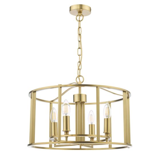 Där Lighting Myka 4 Light Pendant Brushed Bronze