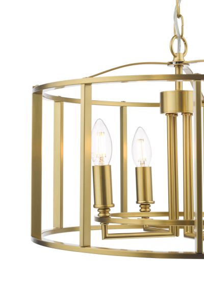 Där Lighting Myka 4 Light Pendant Brushed Bronze