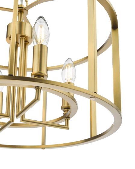 Där Lighting Myka 4 Light Pendant Brushed Bronze