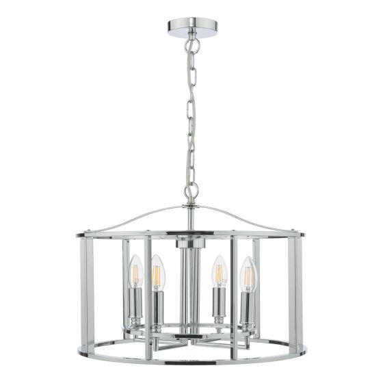 Där Lighting Myka 4 Light Pendant Polished Chrome