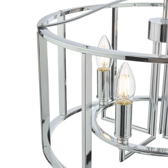 Där Lighting Myka 4 Light Pendant Polished Chrome