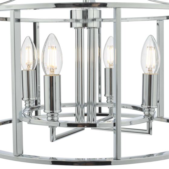 Där Lighting Myka 4 Light Pendant Polished Chrome