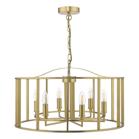 Där Lighting Myka 6 Light Pendant Brushed Bronze