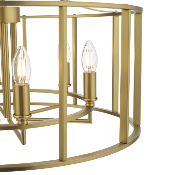 Där Lighting Myka 6 Light Pendant Brushed Bronze