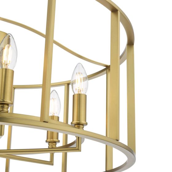 Där Lighting Myka 6 Light Pendant Brushed Bronze