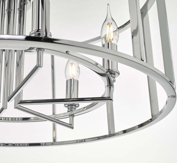 Där Lighting Myka 6 Light Pendant Polished Chrome