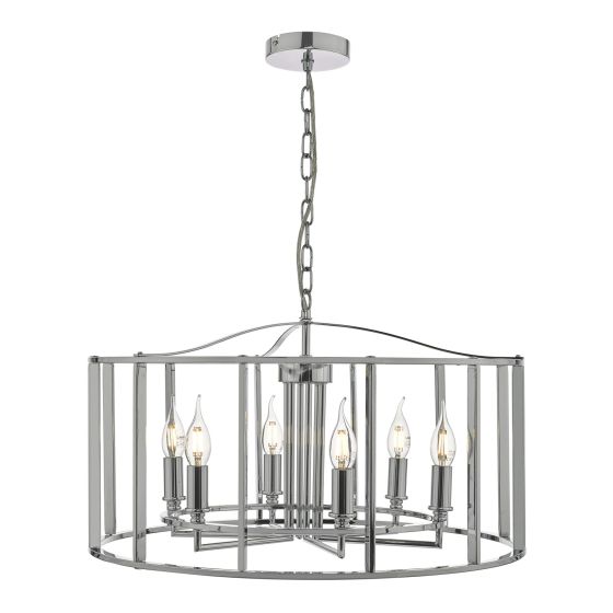 där lighting Myka 6 Light Pendant Polished Chrome