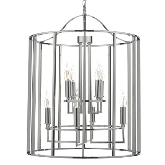 Där Lighting Myka 8lt Lantern Polished Chrome