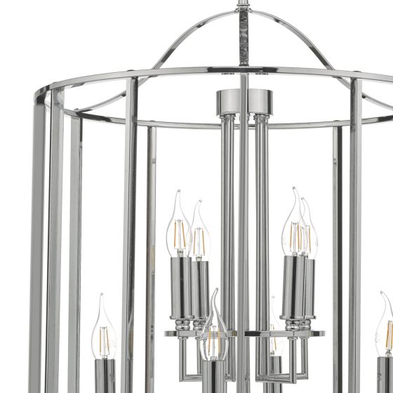Där Lighting Myka 8lt Lantern Polished Chrome