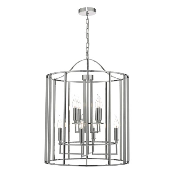där lighting Myka 8lt Lantern Polished Chrome