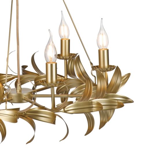 Där Lighting Nadria 6 Light Pendant Satin Gold