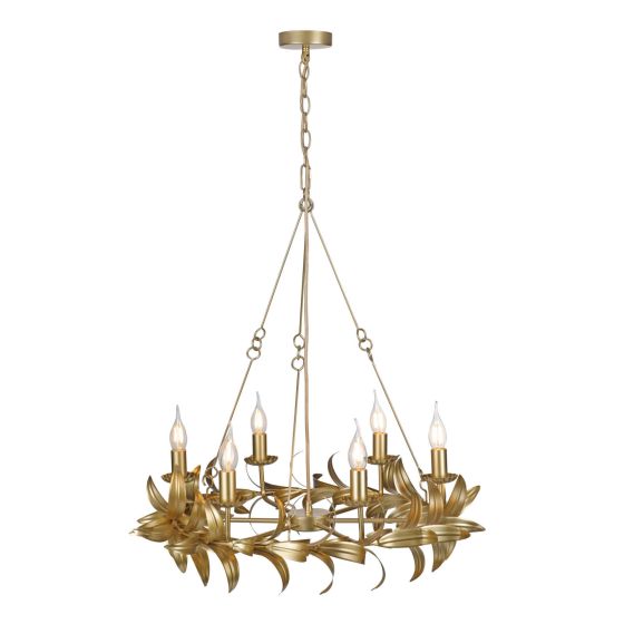 där lighting Nadria 6 Light Pendant Satin Gold
