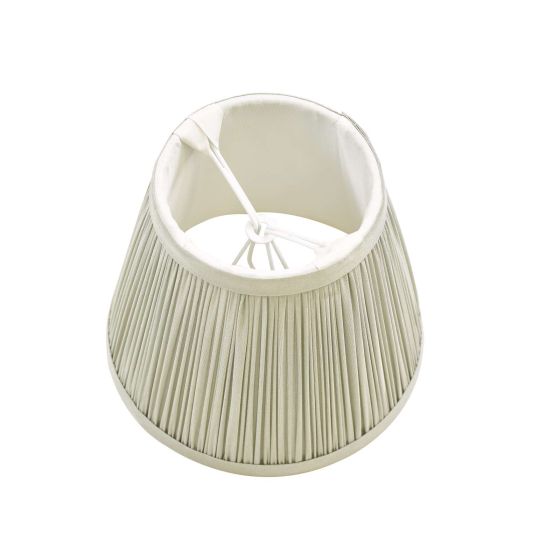 Där Lighting Noelle Grey Silk Pleated Shade 14cm