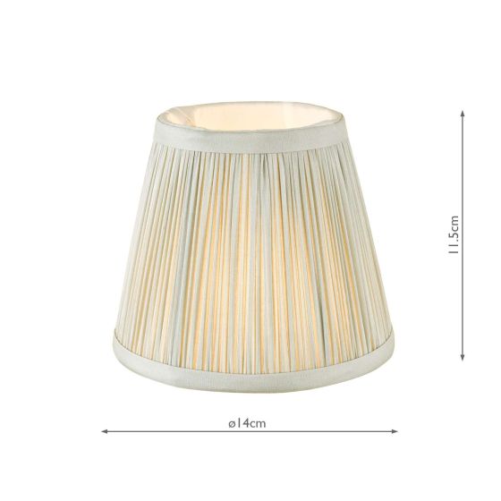 Där Lighting Noelle Grey Silk Pleated Shade 14cm